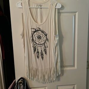 White and black tank top